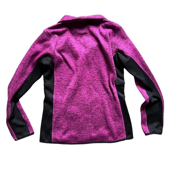 Marc New York Fuchsia Purple Black Heathered Full Zip Up Jacket Women's size M - Picture 2 of 8